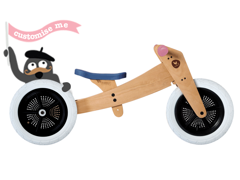 Customise natrual wooden running bike