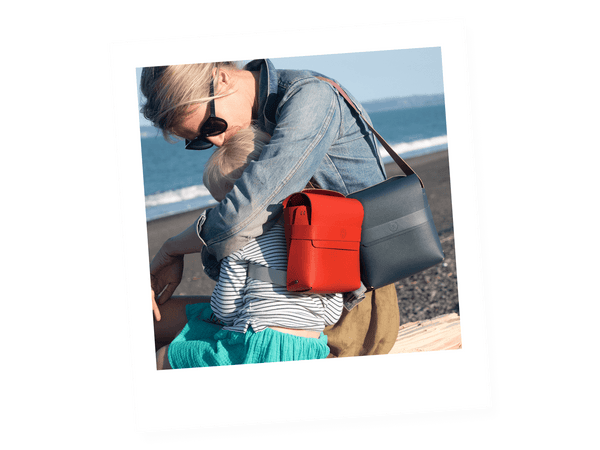 Bike bags being worn