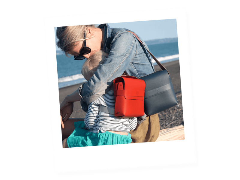 Bike bags being worn